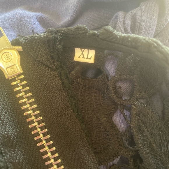 Black Lace Long Dress w Two Bodysuits - Picture 6 of 15